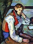Paul Cezanne The Boy in the Red Vest Sweden oil painting artist